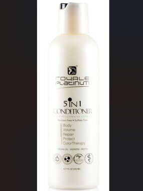 ROYALE PLATINUM 5 IN 1 CONDITIONER-ARGAN OIL-KERATIN-BIOTIN-6.77 fl oz/200ml-NEW